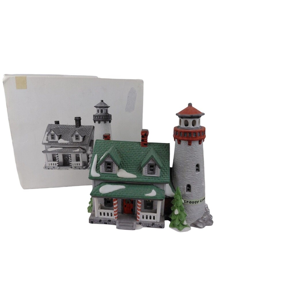 Department 56 New England Village Craggy Cove Lighthouse With Box 1987
